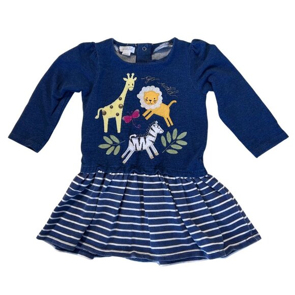 Mud Pie Other - Mud Pie 2T Navy Zoo Animal Dress